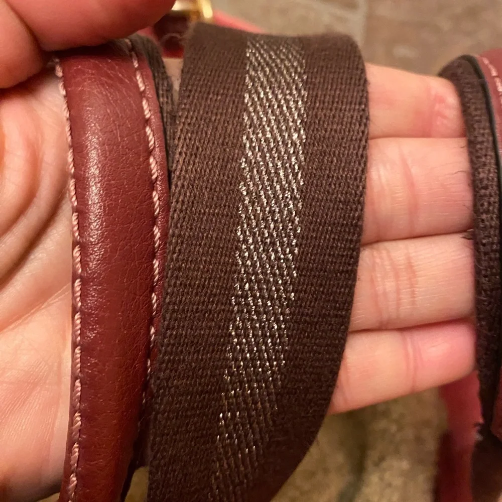 Coach Pink and Brown Leather Tote Bag - Picture 4 of 11